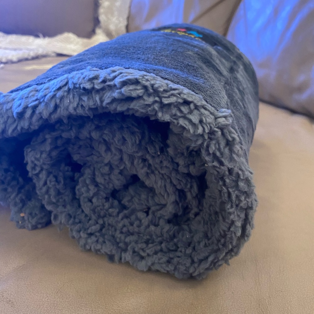 Soft Sherpa and velour pet blanket